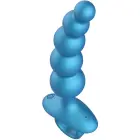 5-Ball Vibrating Anal Plug with Remote – Blue — Photo 6