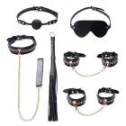 Bad Kitty 6-osaline kunstnahast BDSM komplekt – must — Foto 7