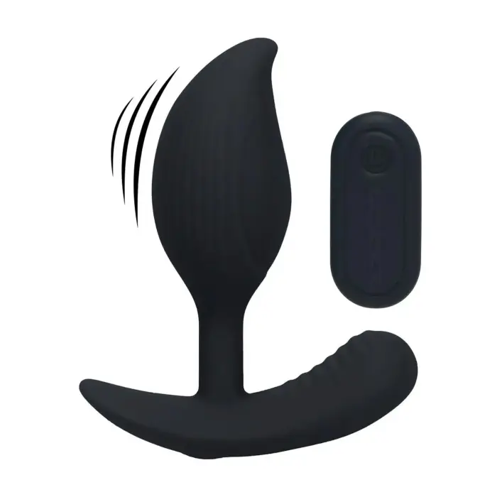 Remote Control Vibrating Anal Plug – Black