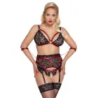 Cottelli BONDAGE Lingerie Set – Black/Red – 3 XL — Photo 2