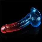 Dazzle Studs Reālistisks dildo ar piesūcekni – 20 cm (8″) – Daudzkrāsains — Foto 4