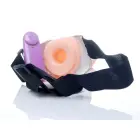 Proteza-Hollow Adrian vibrējošs strap-on dildo – 20 cm (8″) – Melns Foto 9