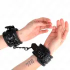 KINK Diamond Pattern Adjustable Wrist Restraints – Black — Photo 4
