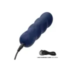 Satin Swirl G taško vibratorius – mėlynas — Nuotrauka 6
