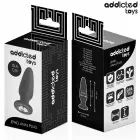 Addicted Toys silikoninis analinis kištukas su juvelyrakmeniu – 9.5 cm – Juodas — Nuotrauka 6
