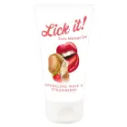 Lick it! Wine-Strawberry aromatizēts masāžas gels – 50 ml Foto 1