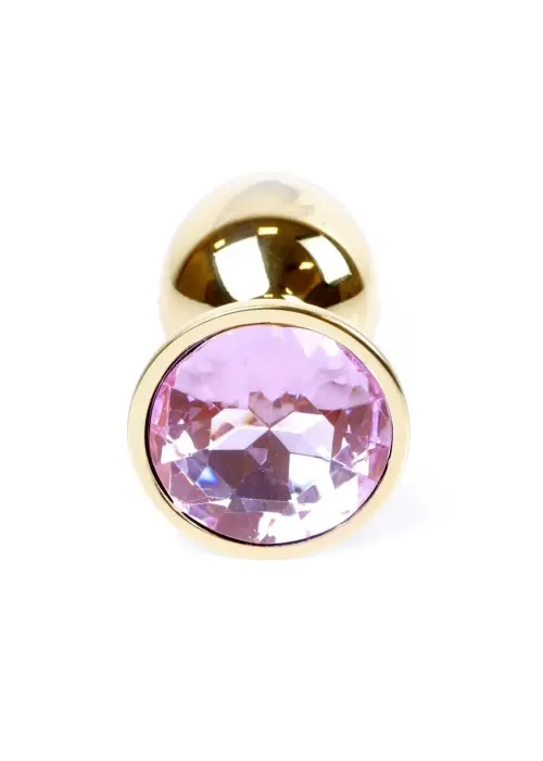 Plug-Jewellery Gold anālais spraudnis ar rozes dārgakmeni – 7 cm (2.8″)