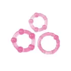 Timeless Stud Cock Ring 3-Pack – Pink — Photo 1