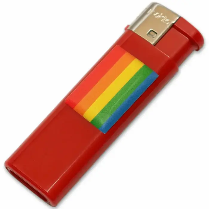 Pride перезаряжаемая зажигалка с мотивом ЛГБТ-флага – фуксия