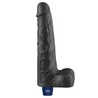 Real Softee uzlādējams vibrējošs dildo – 25.5 cm (10″) – Melns Foto 4