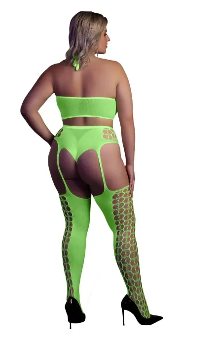 Two Piece with Crop Top and Stockings  XL/XXXXL Foto 2