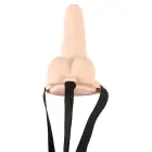 Vibreeriv õõnes strap-on dildo – 17.5 cm (6.9″) – Must — Foto 4