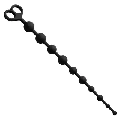 XR Brands Captivate Me 10 Silicone Beads – 28 cm – Black
