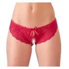 Lace Open Crotch Briefs with Bows – Black – M — Photo 2