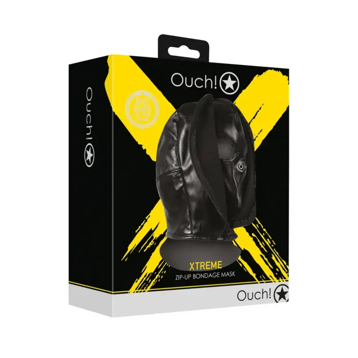 Zip-up Bondage Mask – Black
