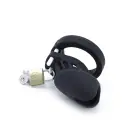 Silicone Adjustable Chastity Device – Black — Photo 4