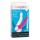 Silikona dubultās penetrācijas dildo – 18 cm – Rozā — Foto 2