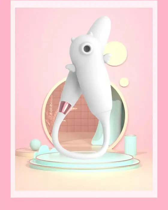 Viola divējādais gaisa pulsa un vibrators – balts Foto 6