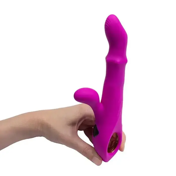 Ares vibrators ar kustību – 23 cm – rozā Foto 9
