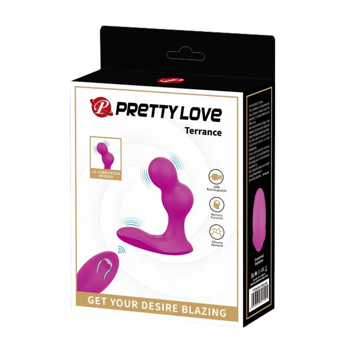 PRETTY LOVE Terrance prostatas masieris – 12 funkcijas – Melns