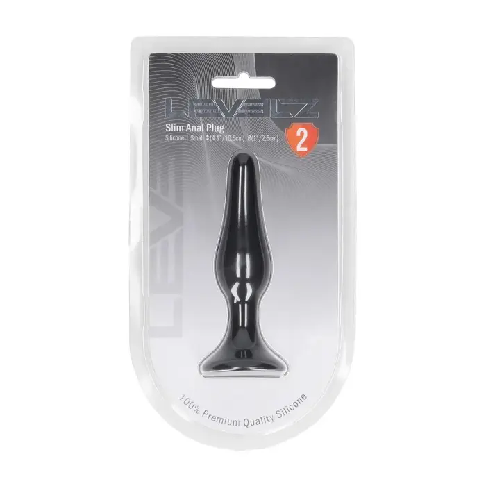 LEVELZ Slim Silicone Plug S Black – Compact Flexible Model
