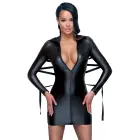 Cottelli BONDAGE платье с матовым эффектом и кольцами bondage – чёрное – S — Фото 3
