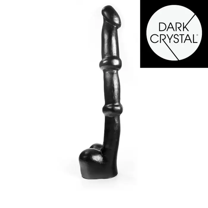 Dark Crystal dildo – 20 cm (8″) – Melns