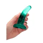 Nereālistisks dildo ar piesūcekni – 11.5 cm (5″) – Caurspīdīgs Foto 4