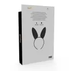 Coquette Chic Desire vegan leather bunny ears headband – black — Photo 6