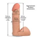 ULTRASKYN reālistisks dildo ar sēkliniekiem un piesūcekni – 16.5 cm (6″) — Foto 9