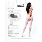 MissO P101 White XXL Tights with Discreet Cut-Out, Shiny Finish — Photo 2