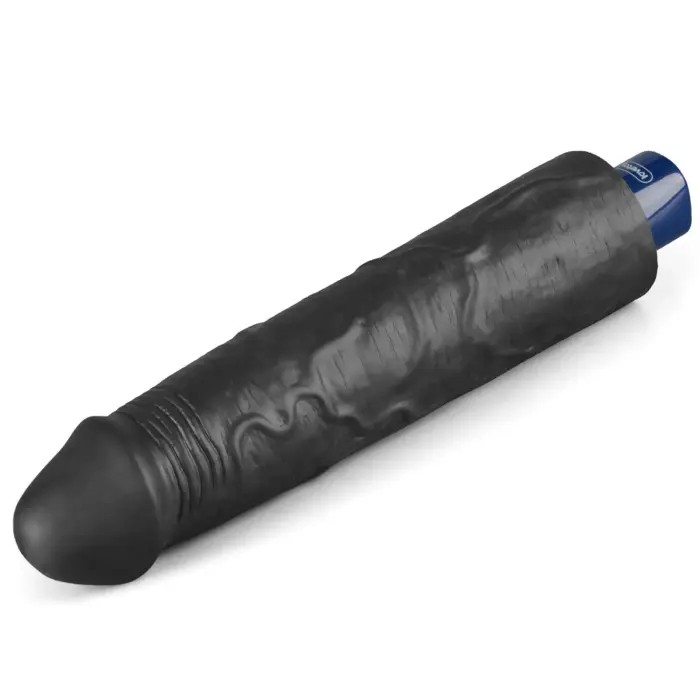 REAL SOFTEE uzlādējams vibrējošs dildo – 24 cm (9.5″) – Melns Foto 8