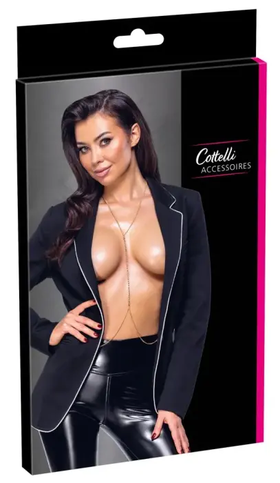 Cottelli Accessories Gold Body Chain – Adjustable Glamour Jewelry