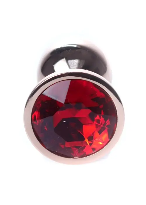Plug-Jewellery Gold анальная пробка – 7 cm (2.8″) – Красная