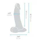 b-Vibe Slipskin išlenktas dildo – 22.3 cm (9″) – Realistiškas Photo