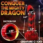 Demon Rising zvīņains pūķa dildo – 20 cm (8″) – sarkans/melns — Foto 9