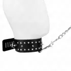 KINK regulējama apkakle ar ķēdīti Model 1 ar sudraba kniedēm, melna, 36–43 cm — Foto 2
