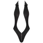 Cottelli чёрное боди wet look с бретелью на шее, открытым передом и спиной – M/L Фото num