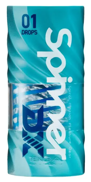 Tenga Spinner Deluxe 01 Drops – vibreriv masturbaator – läbipaistev