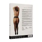 Suspender Leopard Pantyhose – Plus Size – Black — Photo 2