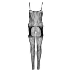 Floral Suspender Bodysuit – Black – One Size — Photo 11