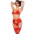 Chilirose CR4848 Red Lace Lingerie Set – XL — Photo 3