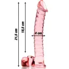 Ibiza Nebula Series Model 23 stiklinis dildo – 21.5 cm (8.5″) – rožinis — Nuotrauka 3