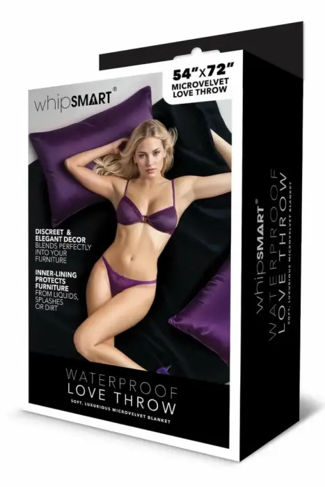 WhipSmart Love Throw водонепроницаемый плед из микровельвета – чёрный – 137x182 см