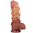 Divslāņu Platinum Silikona Dildo ar Virvi – 26.7 cm (10.5″) – Reālistisks — Foto 3
