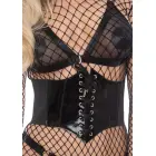 PVC Front Waist Cincher – Black — Photo 4