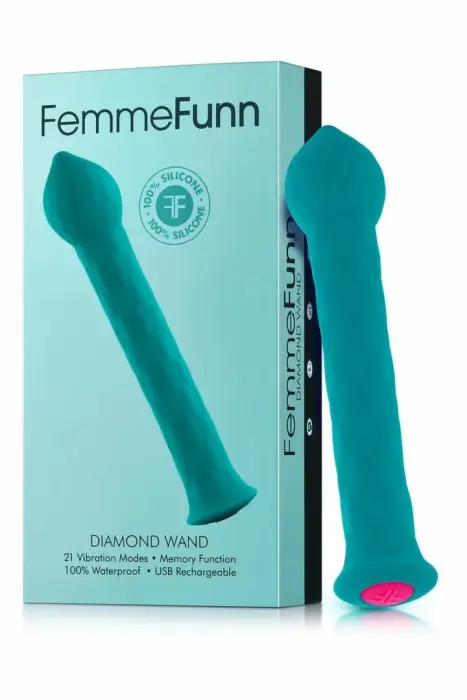 FemmeFunn Diamond wand вибратор – 17 cm (6.7″) – бирюзовый