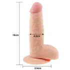 The Ultra Soft Dude reālistisks dildo ar piesūcekni – 18 cm (7.5″) – Miesas krāsa — Foto 2