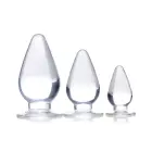 Triple Cones anālo spraudņu komplekts – 3 daļu komplekts – caurspīdīgs – līdz 7 cm — Foto 2