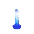 Kiotos Cox krāsains dildo – 18.5 cm (7.3″) – Caurspīdīgs/zils — Foto 4